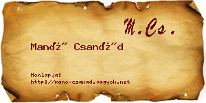 Manó Csanád névjegykártya